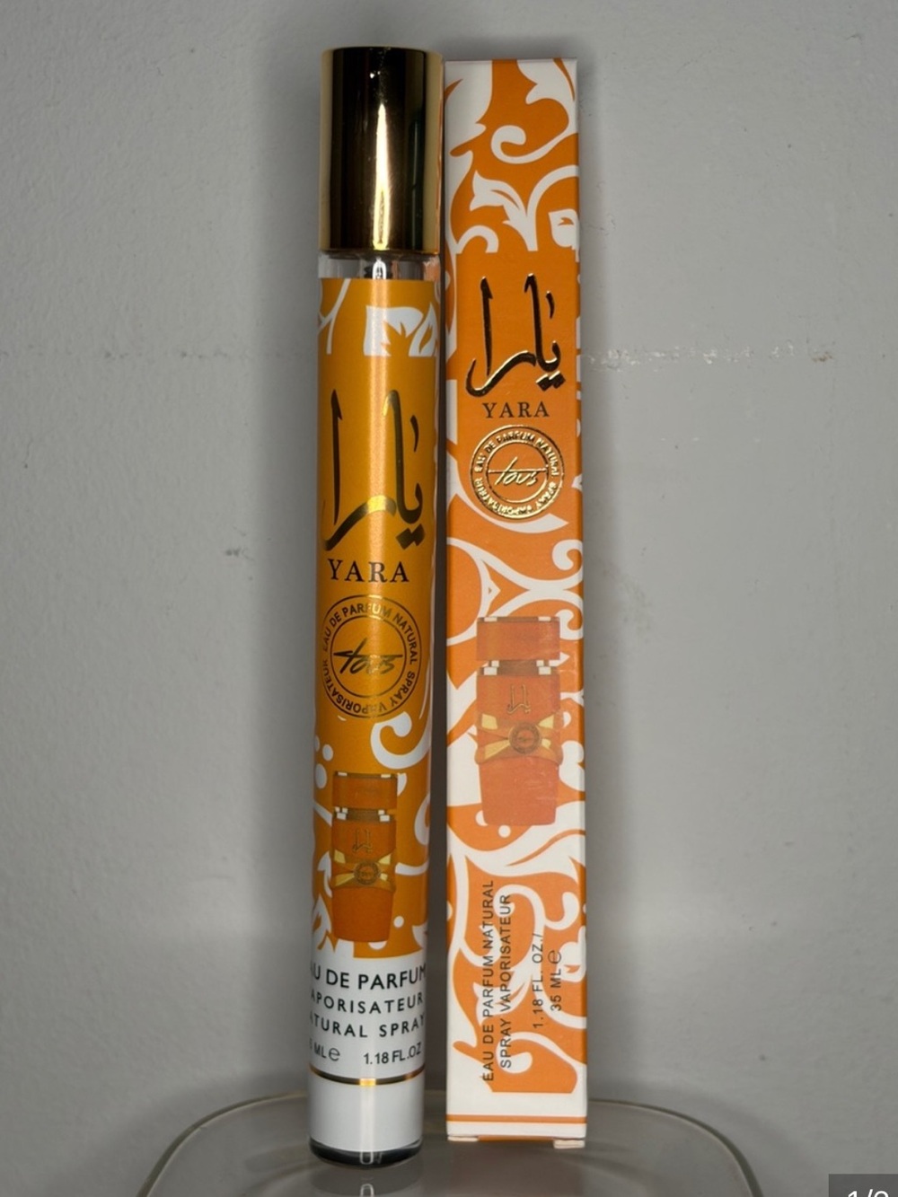 Yara in Bright Orange with Gold Cap 35 ml